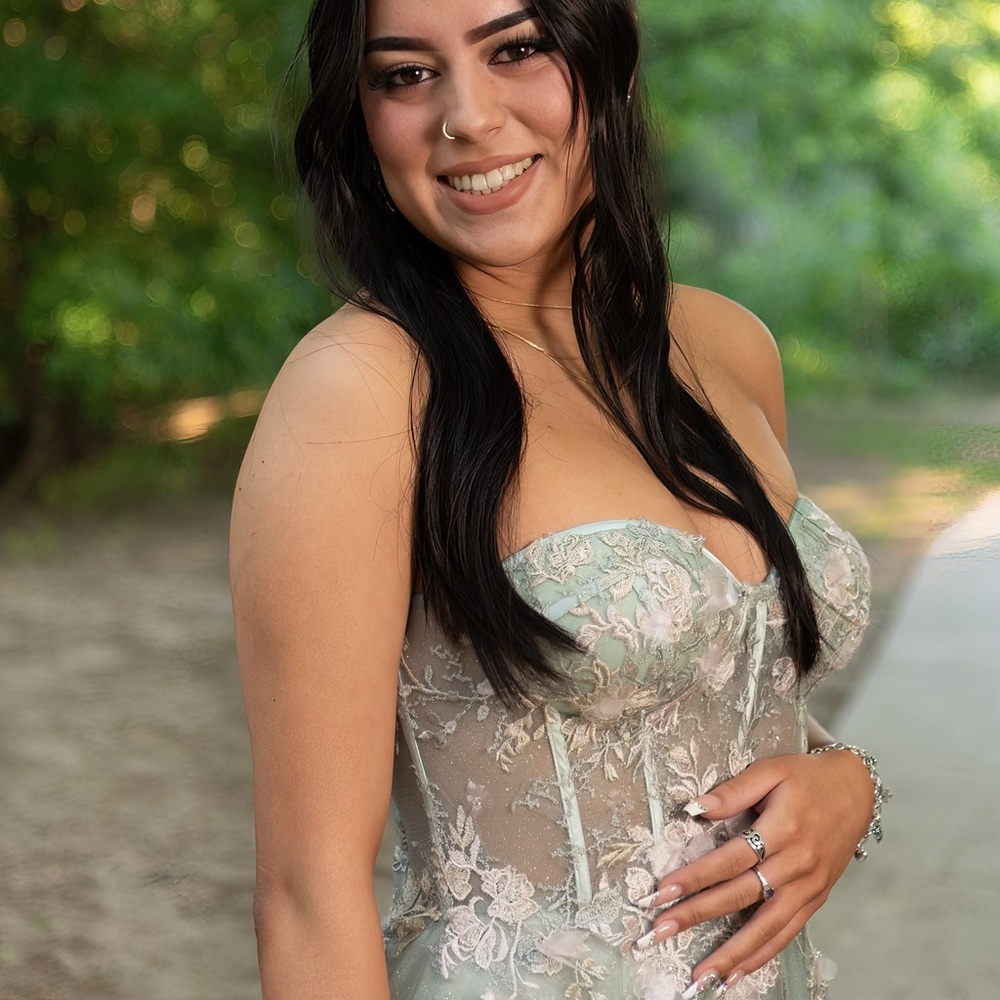 GB Sage Prom dress